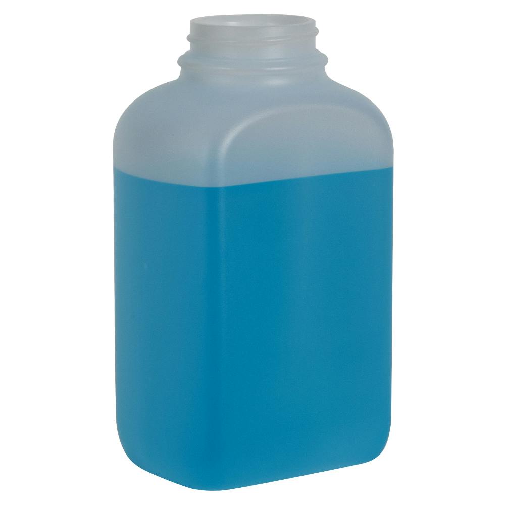 16 oz. Natural HDPE Wide Mouth Oblong Bottle with 43/400 Neck (Cap Sold Separately)