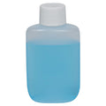 1-1/4 oz. Natural LDPE Oval Bottle with 18/410 White Ribbed Cap with F217 Liner