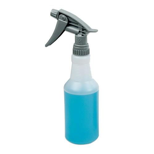 16 oz. HDPE Chemical Resistant Spray Bottle with Gray Polypropylene Sprayer