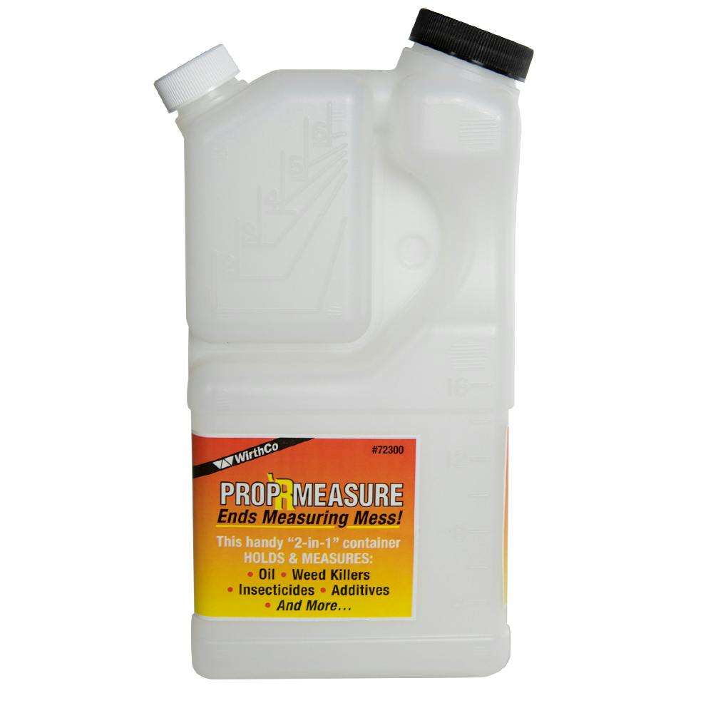 16 oz. Prop'R Measure Container with 38mm Black Cap & 24mm White Cap