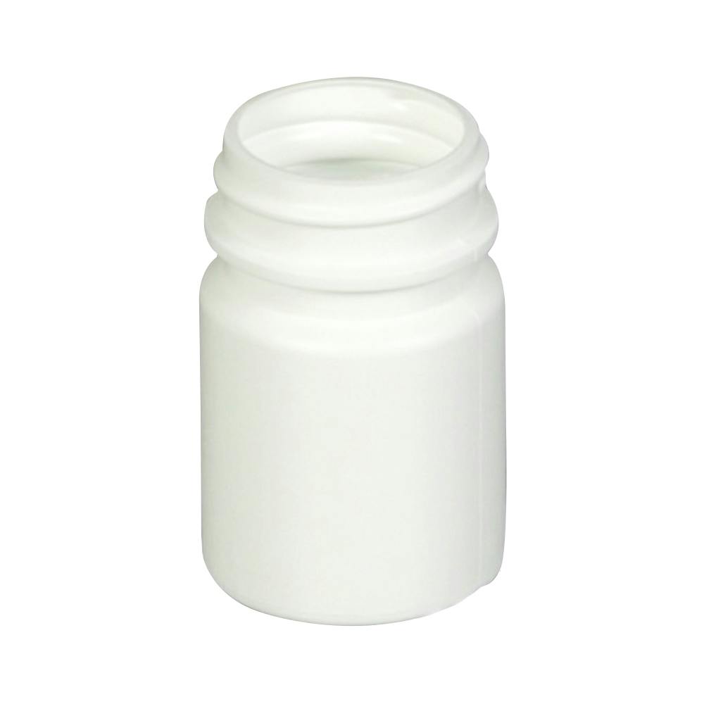 1 oz. (30cc) White HDPE Wide Mouth Packer Bottle with 33/400 Neck (Cap & Band Sold Separately)
