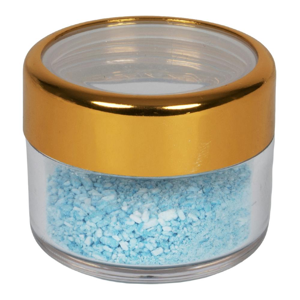 0.6 oz./18mL Clear Acrylic Round Jar with Clear Gold Trim Cap