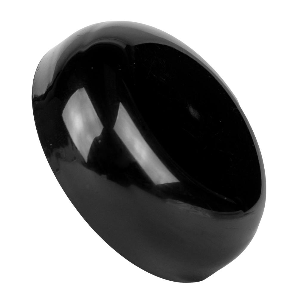 58/400 Black Polypropylene Unlined Dome Cap