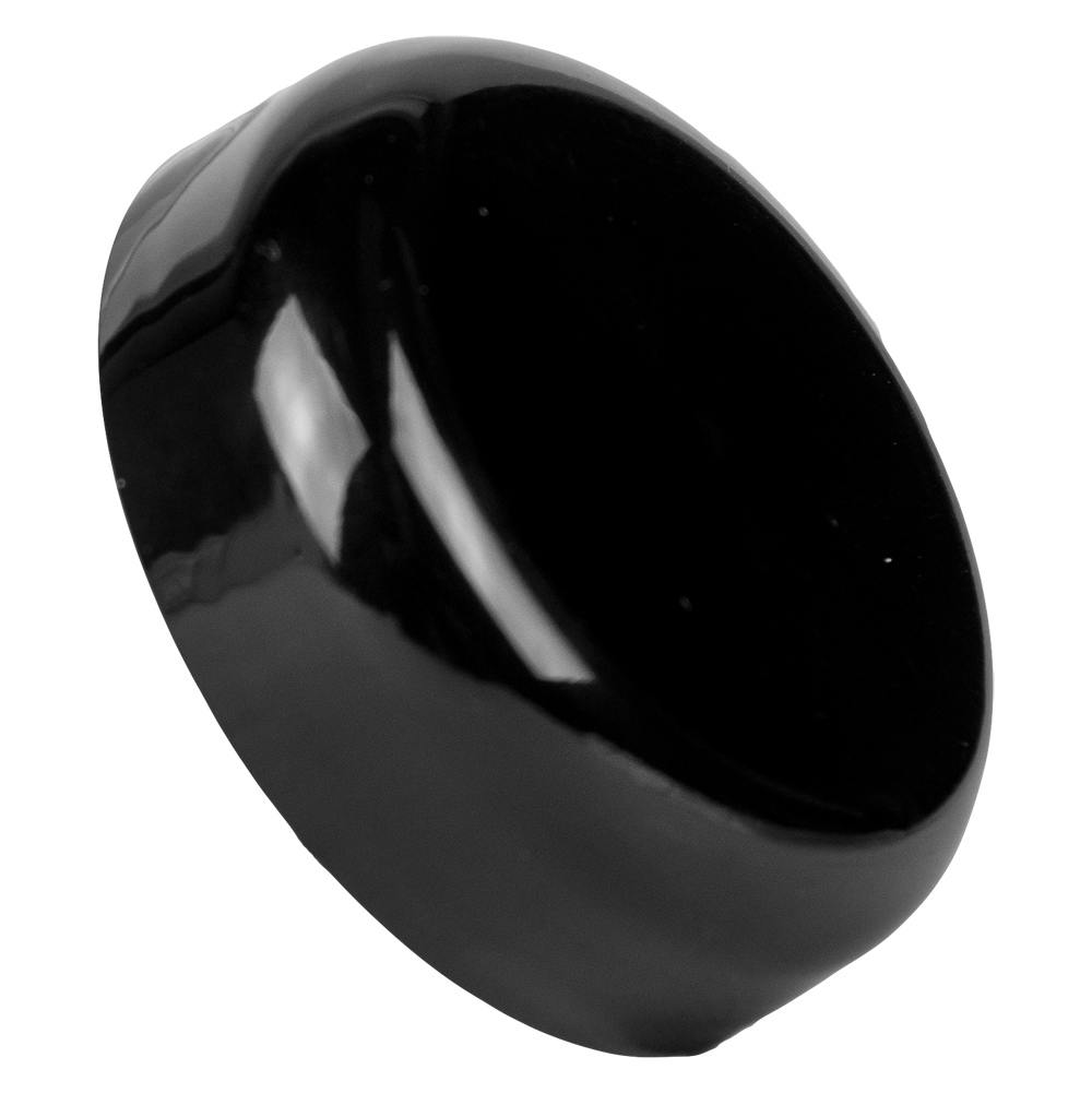 89/400 Black Polypropylene Unlined Dome Cap