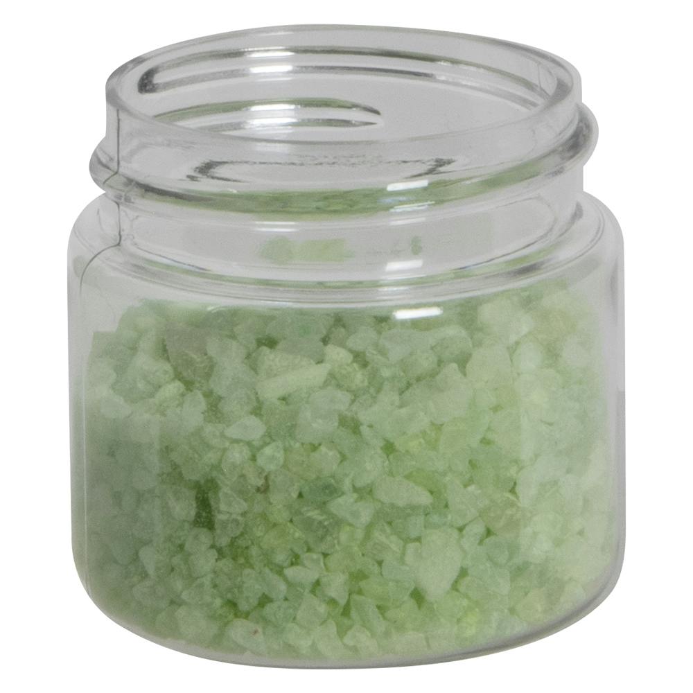 1 oz. Clear PET Straight-Sided Round Jar with 38/400 Neck (Cap Sold Separately)