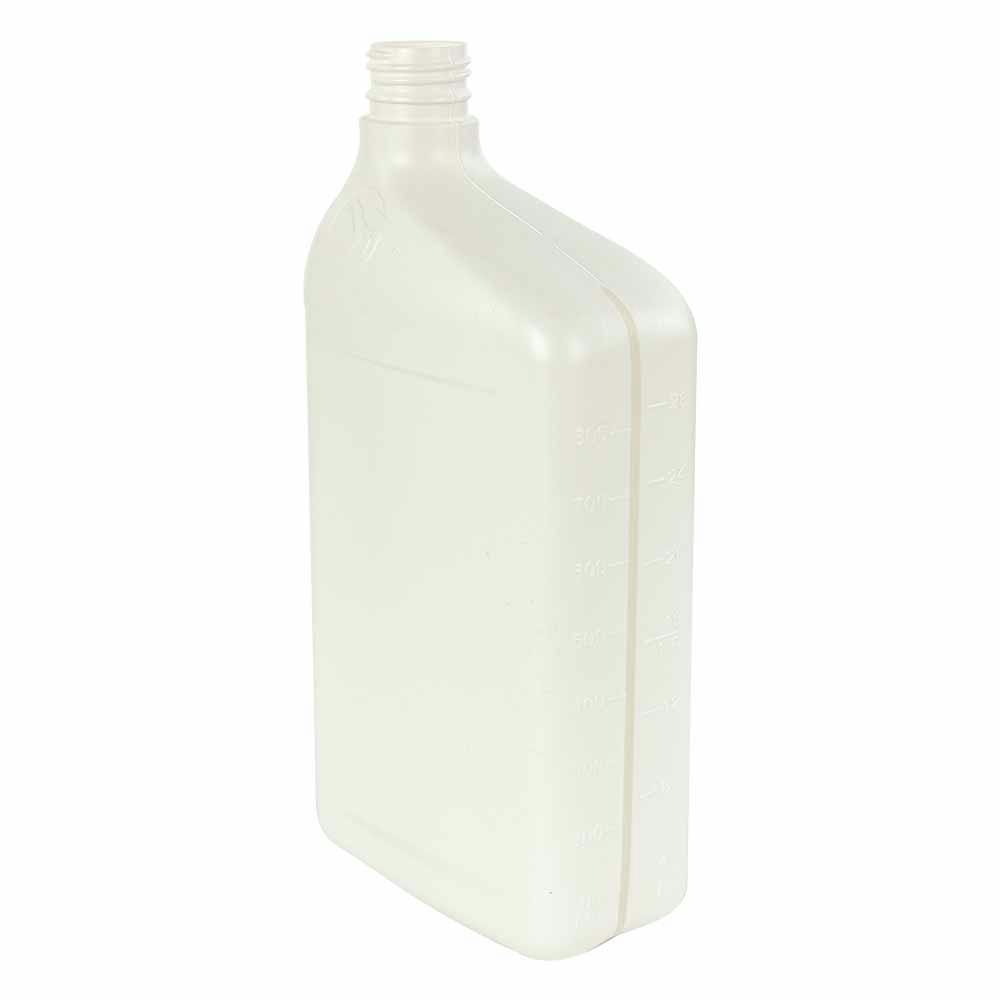 32 oz. White HDPE Oil Bottle with 28mm PCO Neck (Cap Sold Separately)