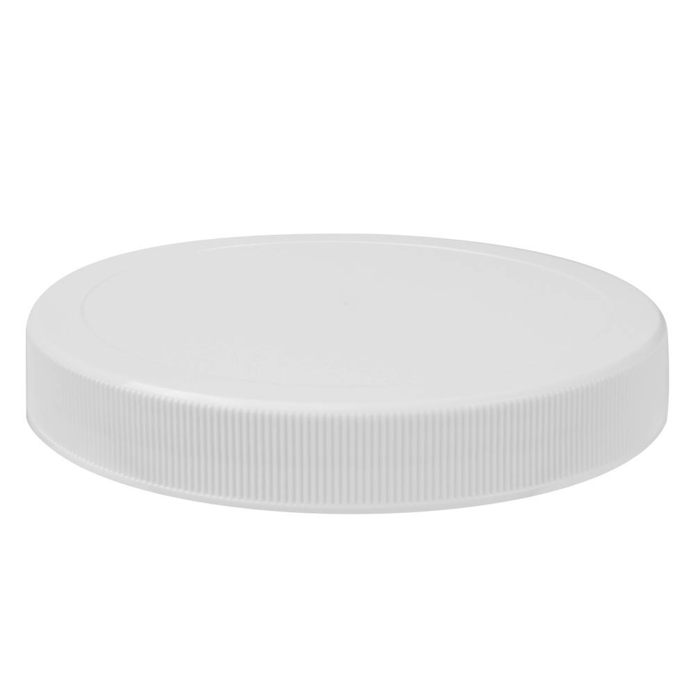 120/400 White Polypropylene Unlined Ribbed Cap