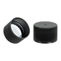 24/410 Black Polypropylene Cap with Heat Induction Liner for HDPE Containers