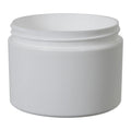 8 oz. White Frosted Polypropylene Straight-Sided Double-Walled Round Jar with 89/400 Neck (Cap Sold Separately)