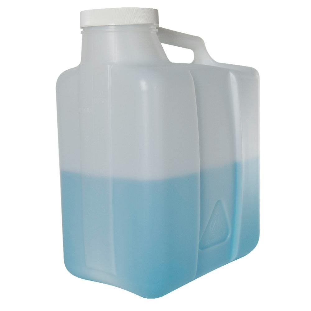 5 Gallon/20 Liter Natural HDPE Nalgene™ Heavy-Duty Wide Mouth Jug with 120mm White Cap