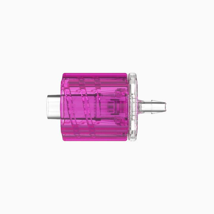 1/16" Hose Barb Male Stationary Lock & Nut Assemblies - Rose