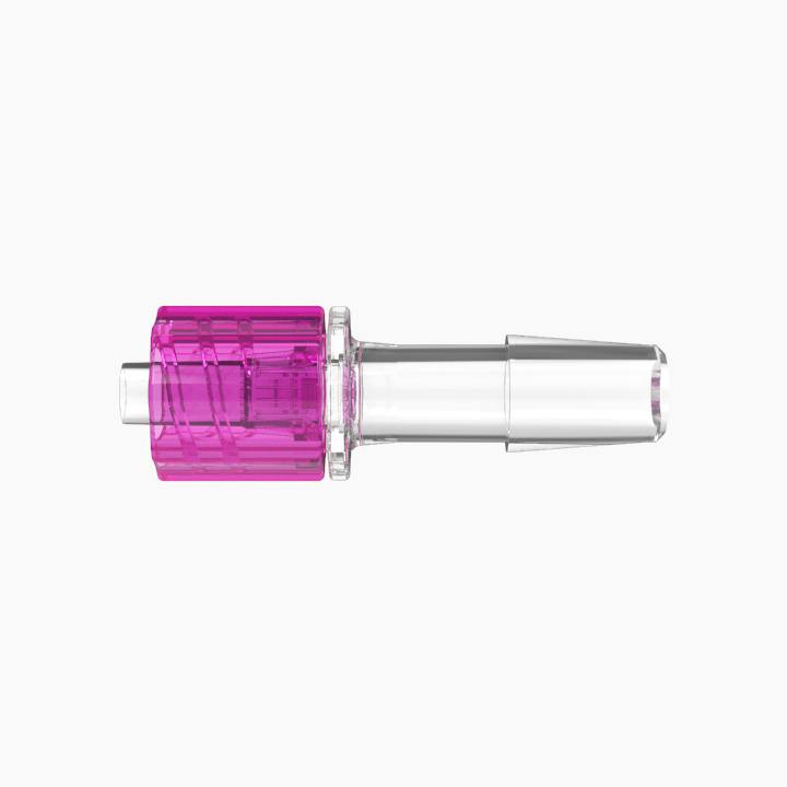 1/4" Hose Barb Male Stationary Lock & Nut Assemblies - Rose