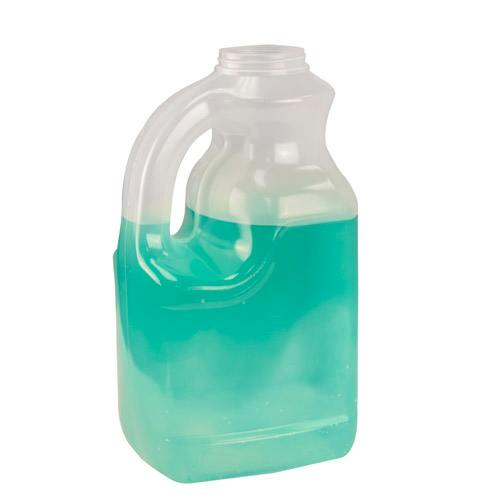 128 oz. Natural Polypropylene Hot-Fill Jug with 63/400 Neck & Handle - Case of 4 (Cap Sold Separately)