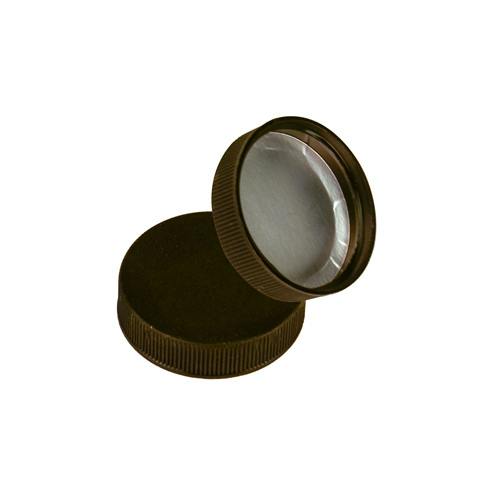 45/400 Black Polypropylene Cap with Heat Induction Liner for HDPE Containers