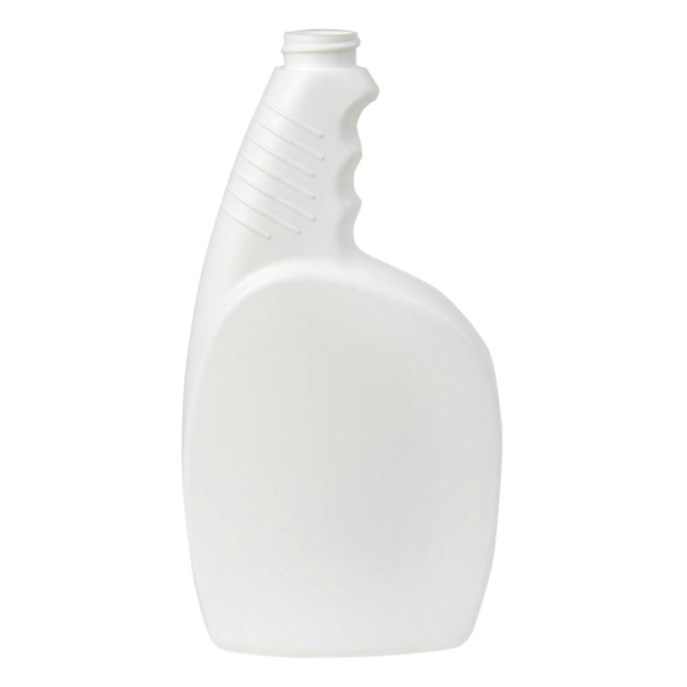 24 oz. White Pistol Grip HDPE Spray Bottle with 28/400 Neck (Sprayer or Cap Sold Separately)