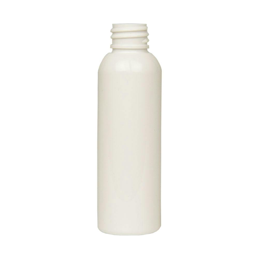 2 oz. White PET Cosmo Round Bottle with 20/410 Neck (Cap Sold Separately)