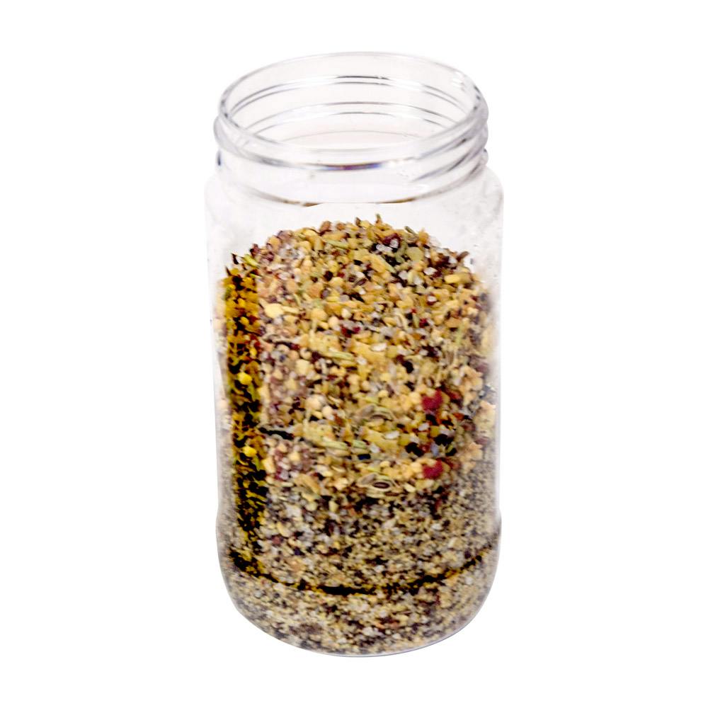 8 oz. Clear PET Round Jar with Label Panel & 53/400 Neck (Cap Sold Separately)