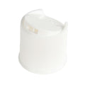 24/410 White Polypropylene Ribbed Disc-Top Dispensing Cap with 0.312" Orifice