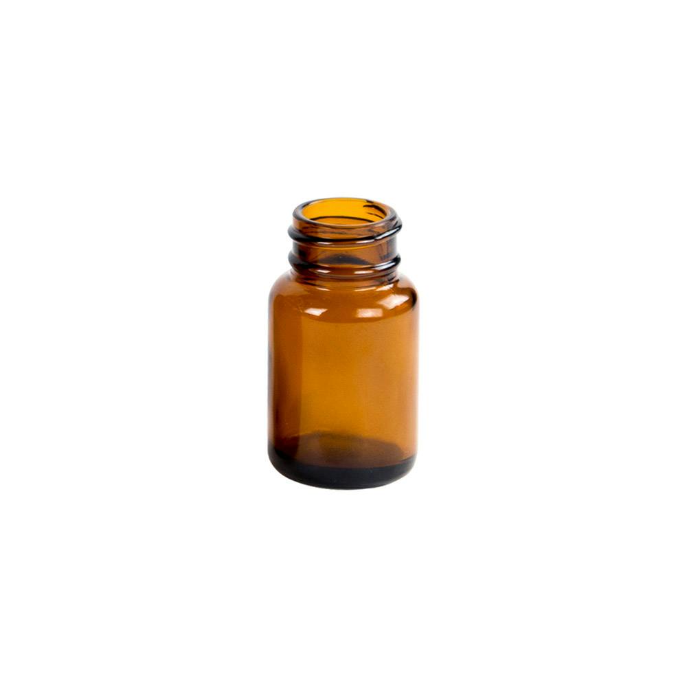 30mL Amber Glass Wide Mouth Packer Bottle with 28/400 Neck (Cap Sold Separately)