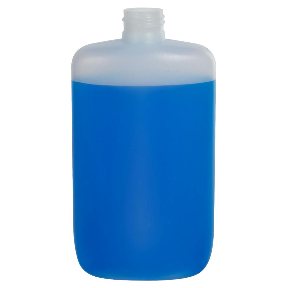 8 oz. Natural HDPE Oval Bottle with 24/410 Neck (Cap Sold Separately)