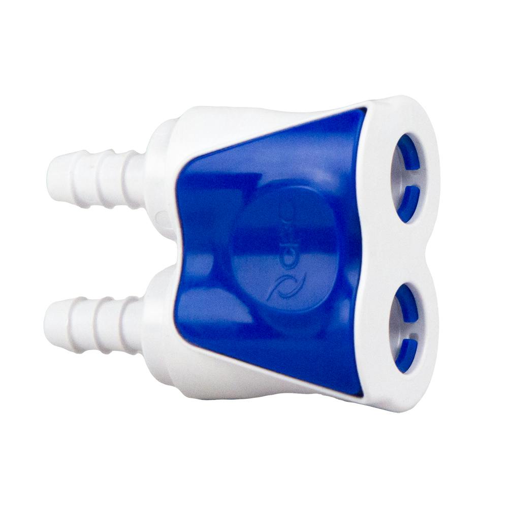 1/4" White DTLD Series Valved Hose Barb In-line Coupling Body (Insert Sold Separately)