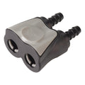 1/4" Black DTLD Series Valved Hose Barb In-line Coupling Body (Insert Sold Separately)