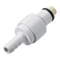 1/4" White DTLD Series Valved Hose Barb In-line Coupling Insert (Body Sold Separately)