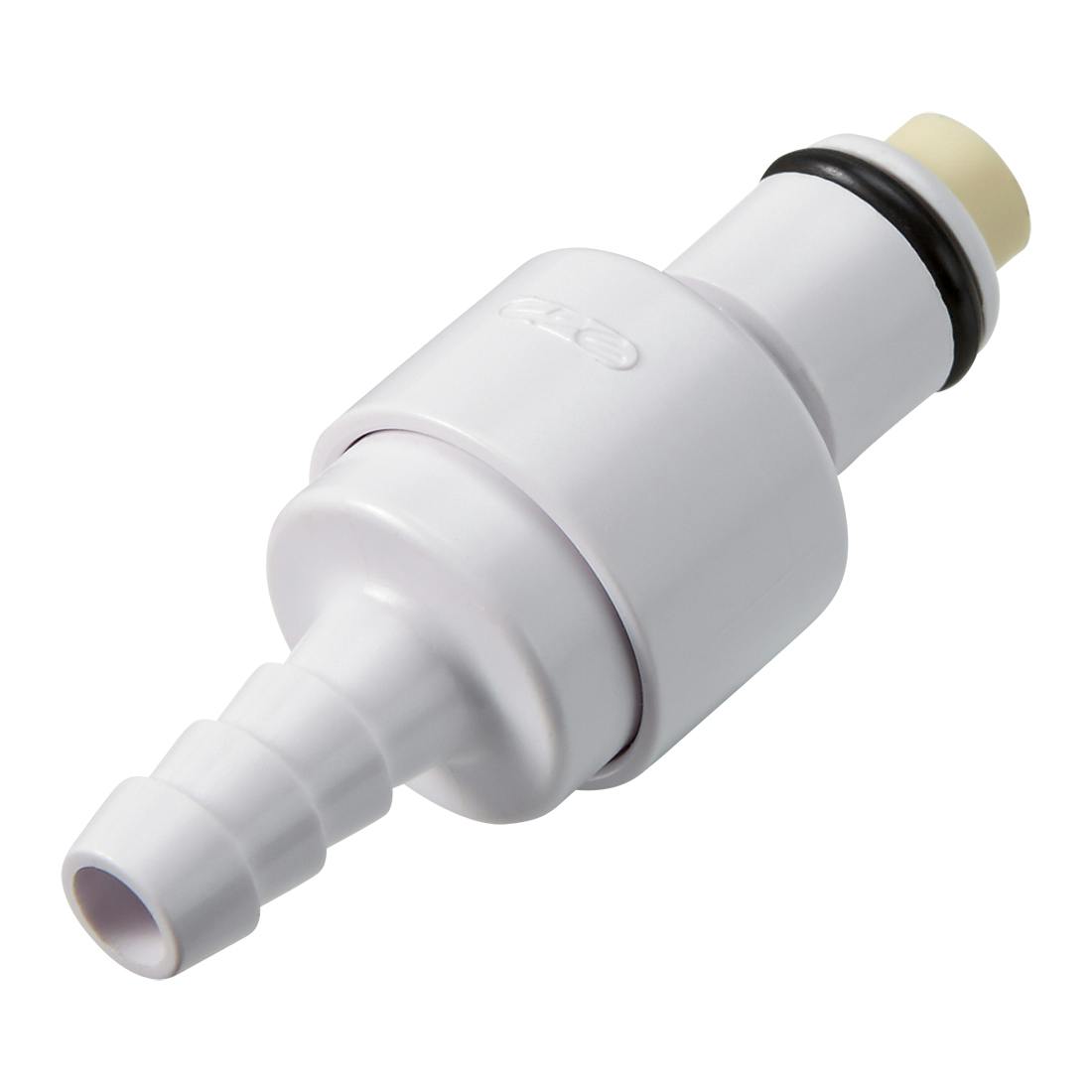 1/4" White DTLD Series Valved Hose Barb In-line Coupling Insert (Body Sold Separately)