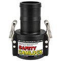 1" Female Coupler x 1" Hose Barb Safety Camlock Fitting