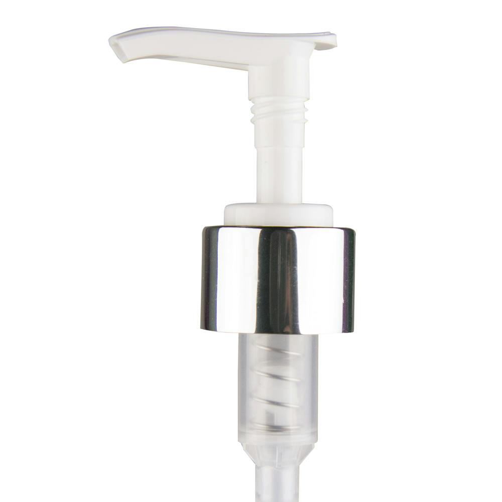 24/410 Silver/White Smooth Lotion Pump with 6-1/16" Dip Tube