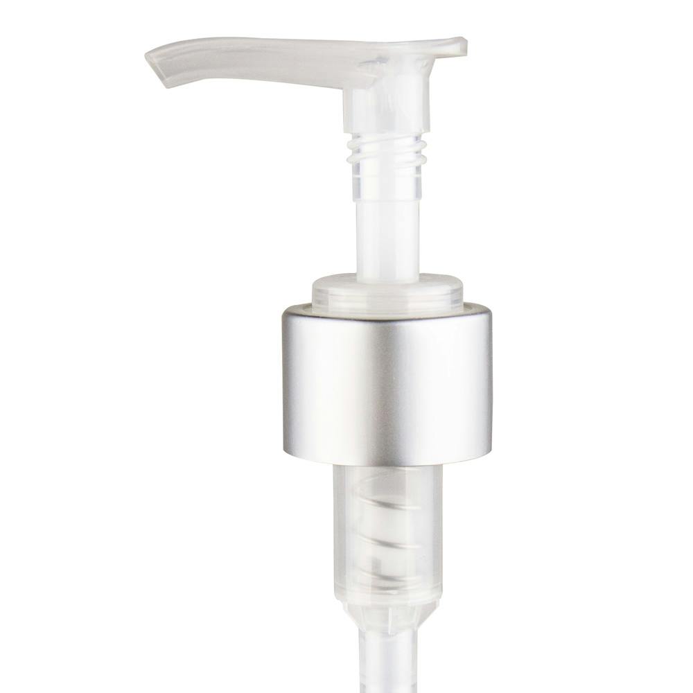 24/410 Brushed Silver/Natural Smooth Lotion Pump with 8-3/4" Dip Tube