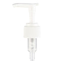 24/410 White Ribbed Lotion Pump with 8-3/4" Dip Tube