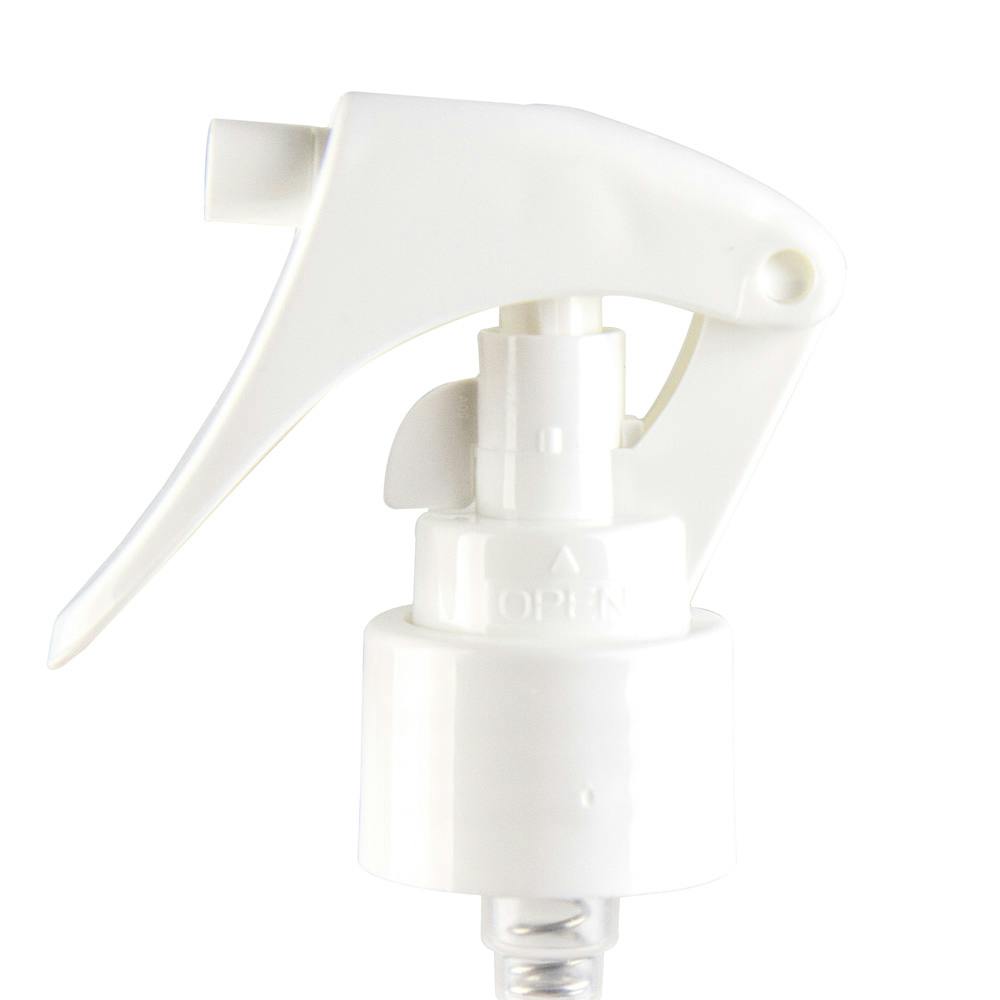 24/410 White Mini Trigger Sprayer with 7-3/4" Dip Tube & Locking Ship Clip