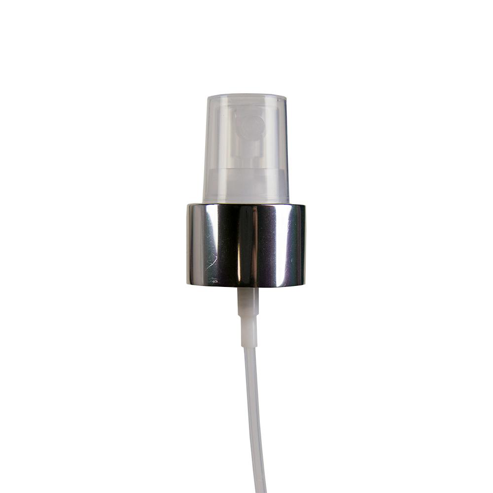 24/410 Silver/Natural Smooth Finger Sprayer with 6-3/8" Dip Tube & 0.14mL Output