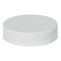 43/400 White Polypropylene Unlined Ribbed Cap