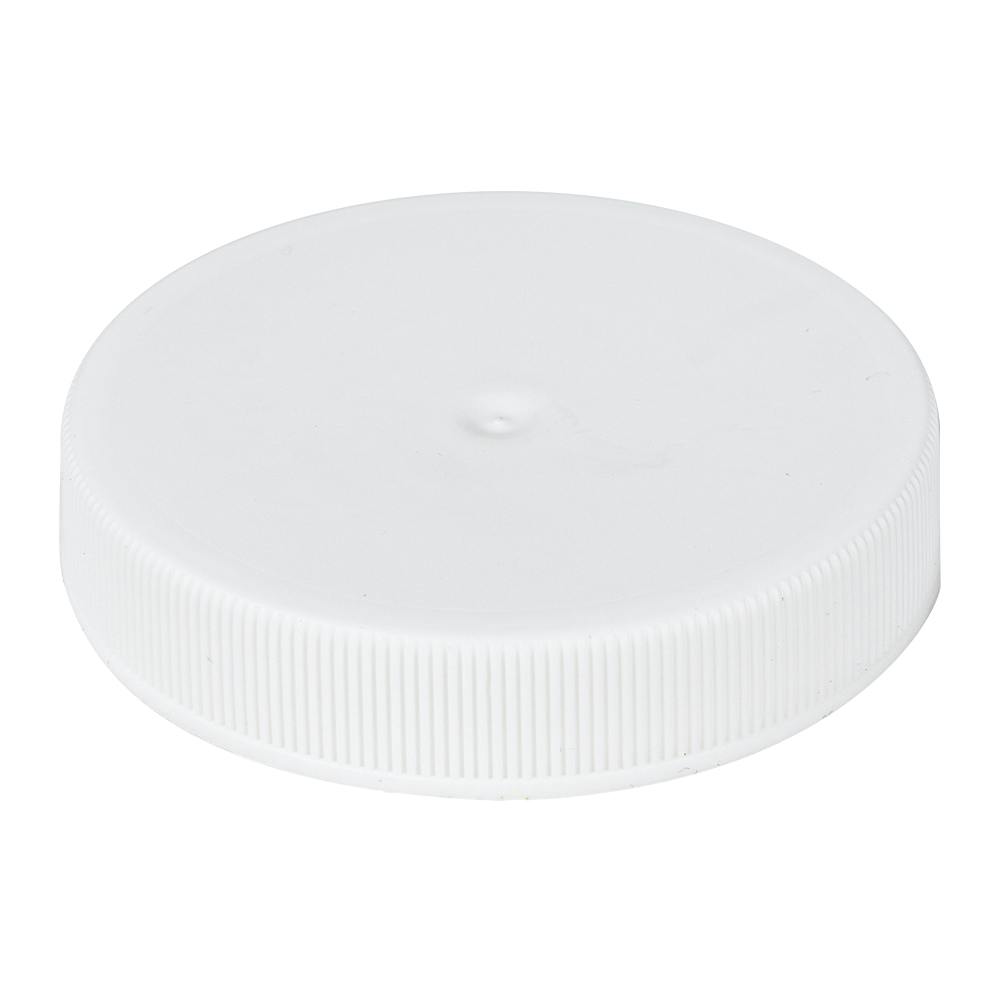 53/400 White Polypropylene Unlined Ribbed Cap
