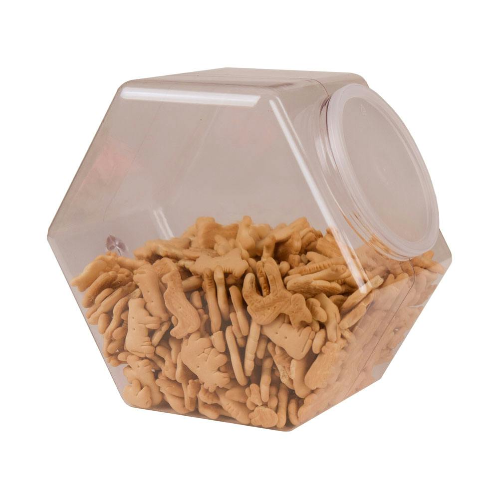 197 oz. Clear PVC Hexagon Jar with 110mm Snap-on Neck (Lid Sold Separately)