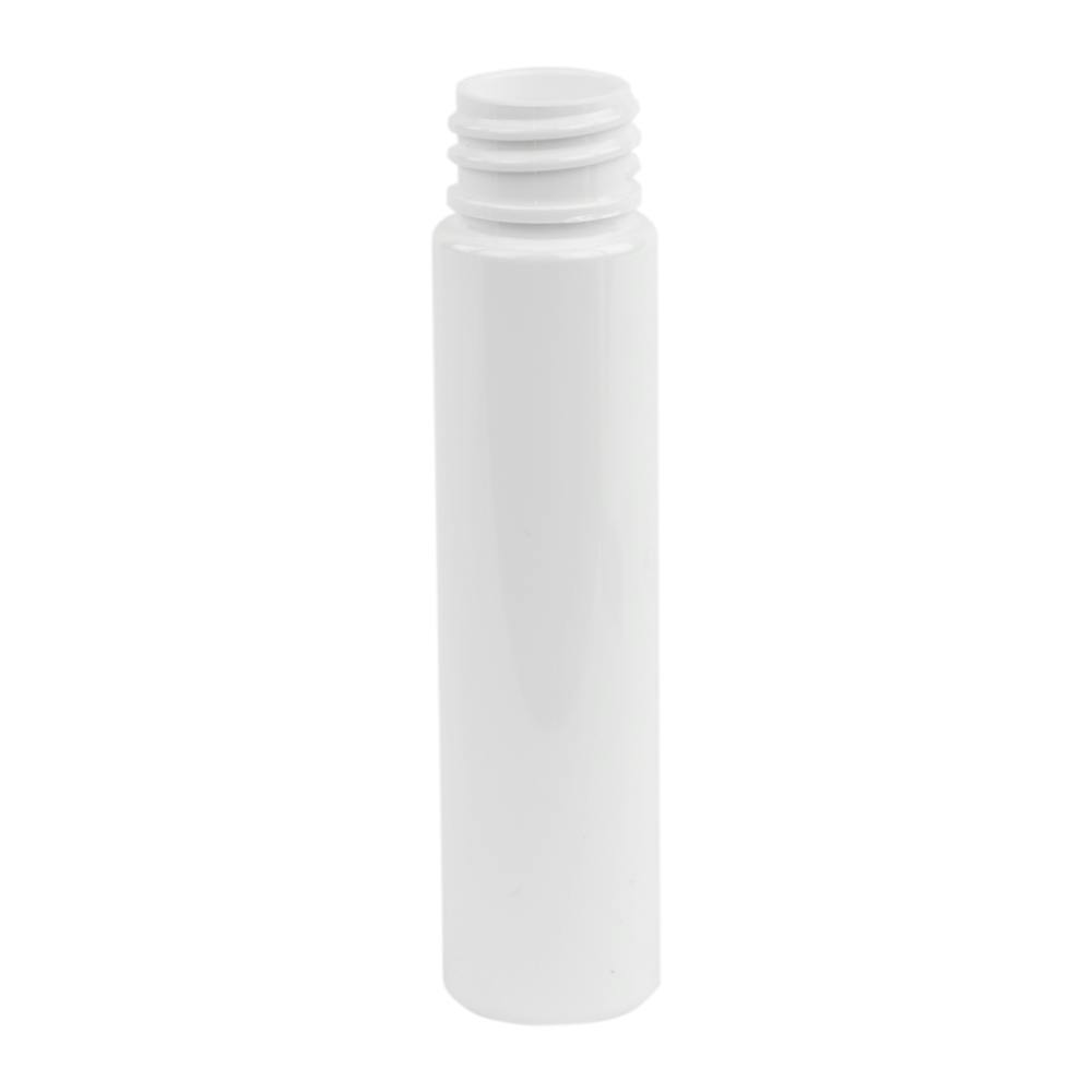 1 oz. White Slim PET Cylindrical Bottle with 20/410 Neck (Cap Sold Separately)