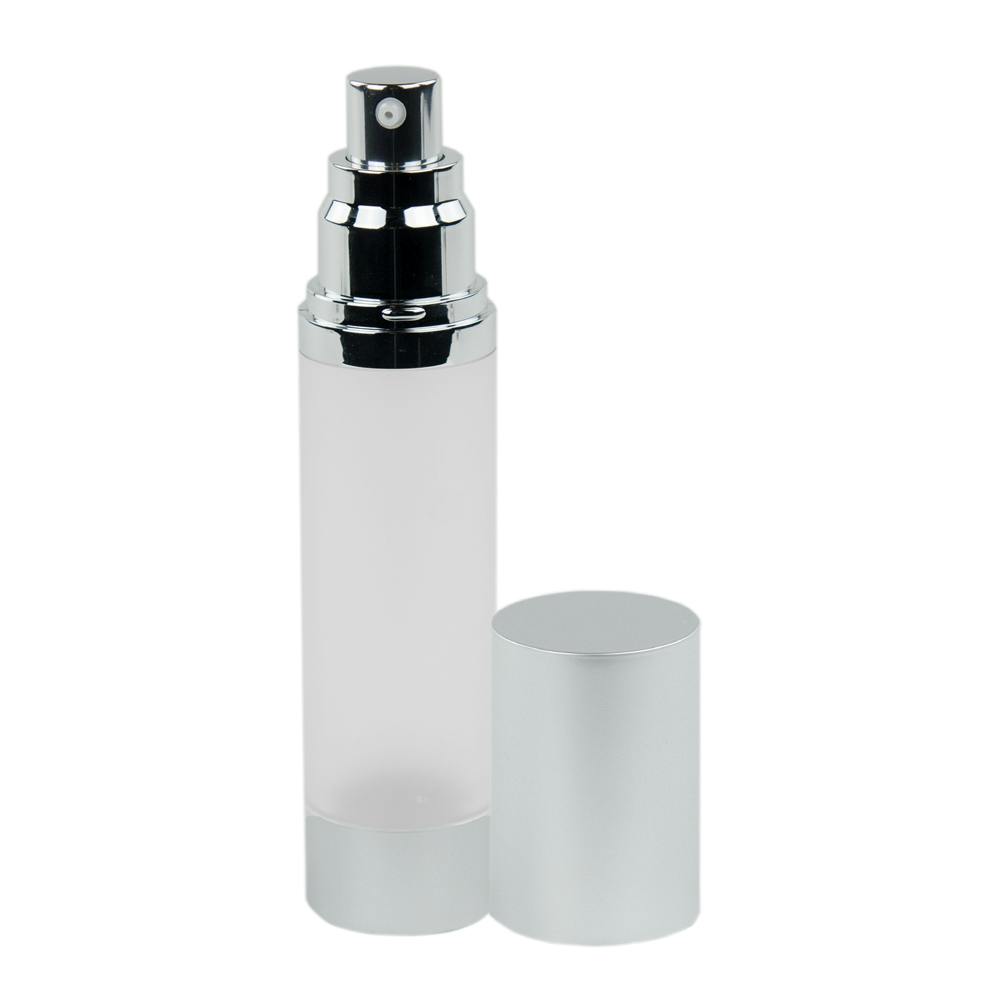 50mL Frosted/Brushed Aluminum Airless Bottle with Pump