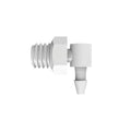 1/16" Tube ID x 10-32 UNF Thread Natural Kynar® Elbow