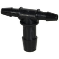 1/8" x 1/8" x 1/4" Tube ID Black Nylon Reducing Tee