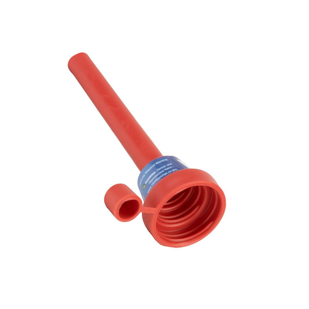 5" Red Flexible Spout Funnel with Cap