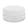 10mL Clear Acrylic San (AS) Round Jar with White Lid