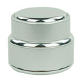 15mL Brushed Aluminum Glass Round Jar with Lined Cap
