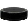 63/400 Black Polyethylene Unlined Ribbed Cap