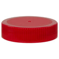 63/400 Red Polyethylene Unlined Ribbed Cap