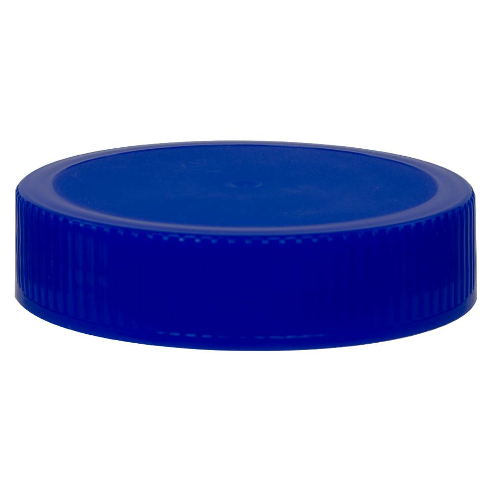 70/400 Blue Polyethylene Unlined Ribbed Cap