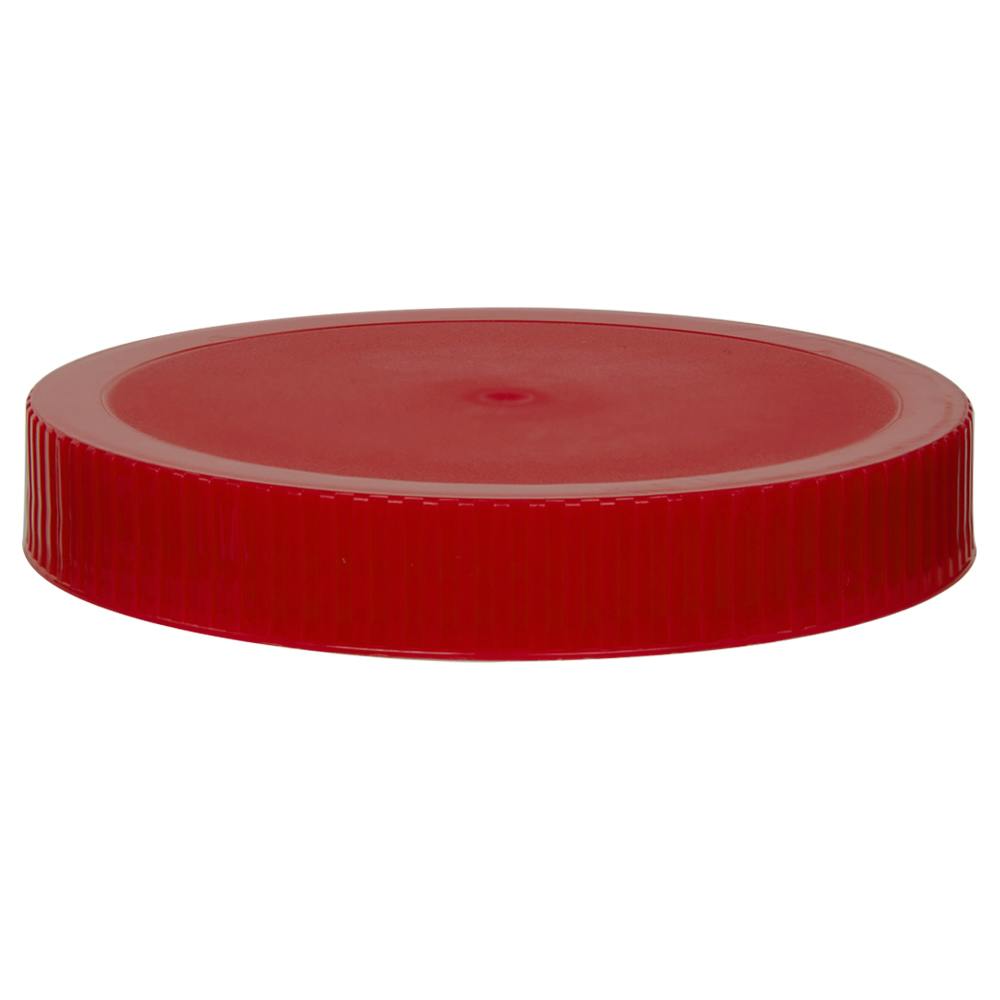 89/400 Red Polyethylene Unlined Ribbed Cap