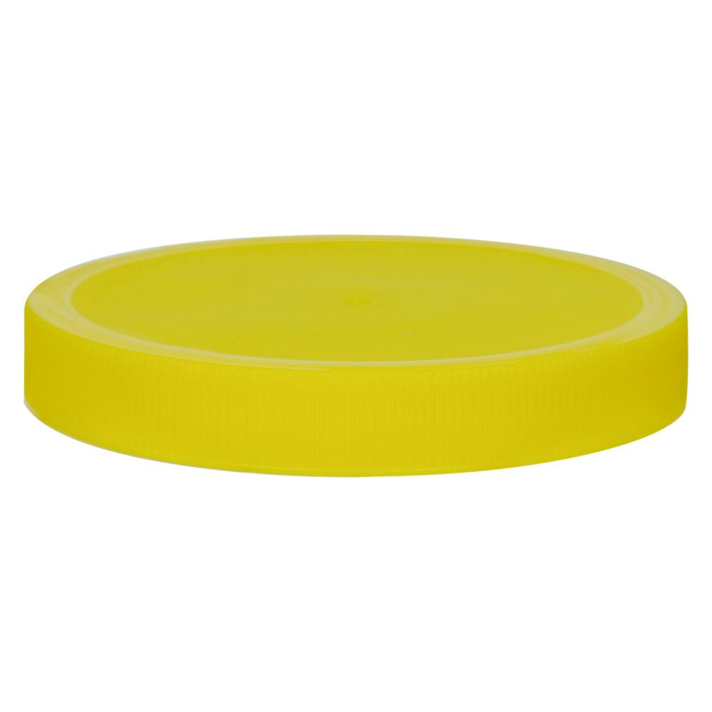 100/400 Yellow Polypropylene Unlined Ribbed Cap