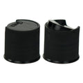 20/410 Black Polypropylene Ribbed Disc-Top Dispensing Cap with 0.270" Orifice